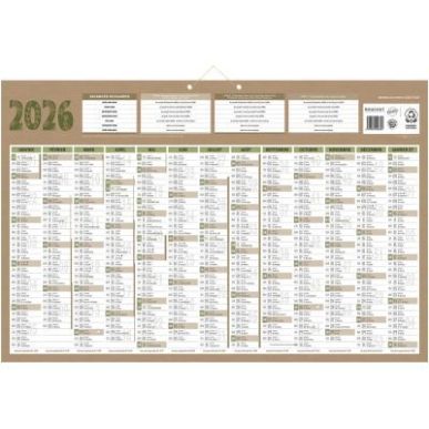 Achetez Calendrier annuel 13 mois Natura 43x65cm PAPNATURAMAXI BOUCHUT GRANDREMY pas cher sur Ma Ren..