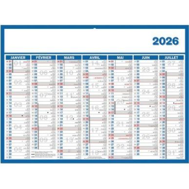 Achetez Calendrier semestriel 7 mois par face 29x39,5cm souple PAPDIRECTMED pas cher sur Ma Rentrée..