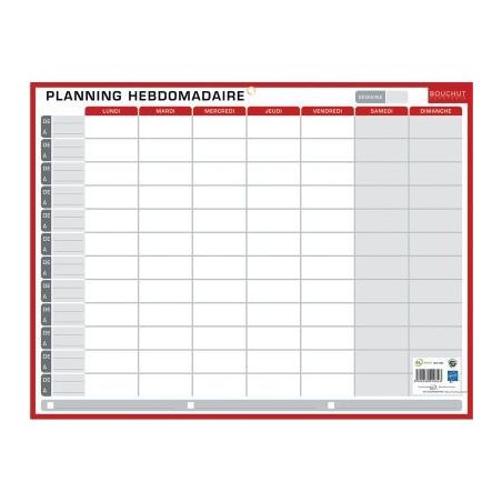 Achetez Planning rigide hebdomadaire et annuel 32x42cm PAPPLANREMBEFFMED BOUCHUT GRANDREMY pas cher ..