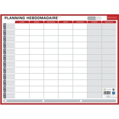 Achetez Planning rigide hebdomadaire et annuel 32x42cm PAPPLANREMBEFFMED BOUCHUT GRANDREMY pas cher ..