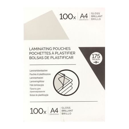 Achetez Boite de 100 pochettes à plastifier format 216x303mm pour document A4 ép 175µ 6910701 BUD..