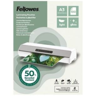 Achetez Boîte de 100 pochettes de plastification brillantes A3 80 microns 100142988 FELLOWES pas ch..