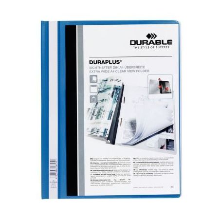 Achetez Chemise personnalisable à lamelle DURAPLUS. format A4 : 21x29,7, cm bleu 2579-06 DURABLE pa..