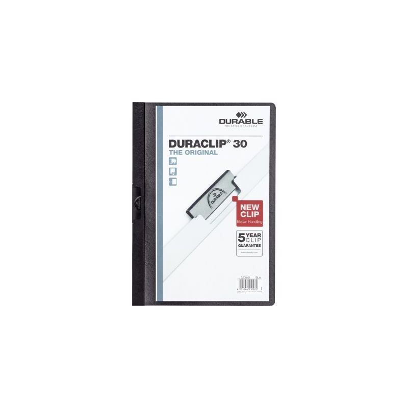 Achetez Paquet de 5 chemises  DURACLIP 3mm noir 222701 DURACLIP DURABLE pas cher sur Ma Rentrée Sco..