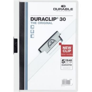 Achetez Paquet de 5 chemises  DURACLIP 3mm blanc 222702 DURACLIP DURABLE pas cher sur Ma Rentrée Sc..