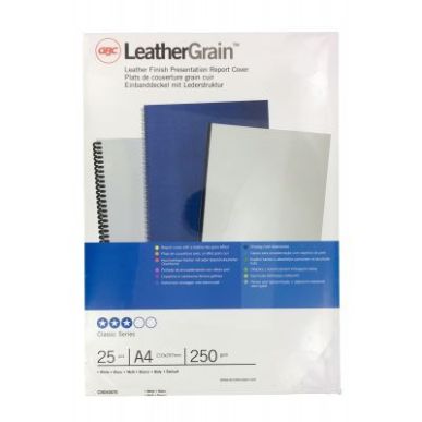 Achetez Paquet de 25 couvertures grain cuir 250 gr/m² format A4 blanc CN040070 GBC ACCO pas cher su..