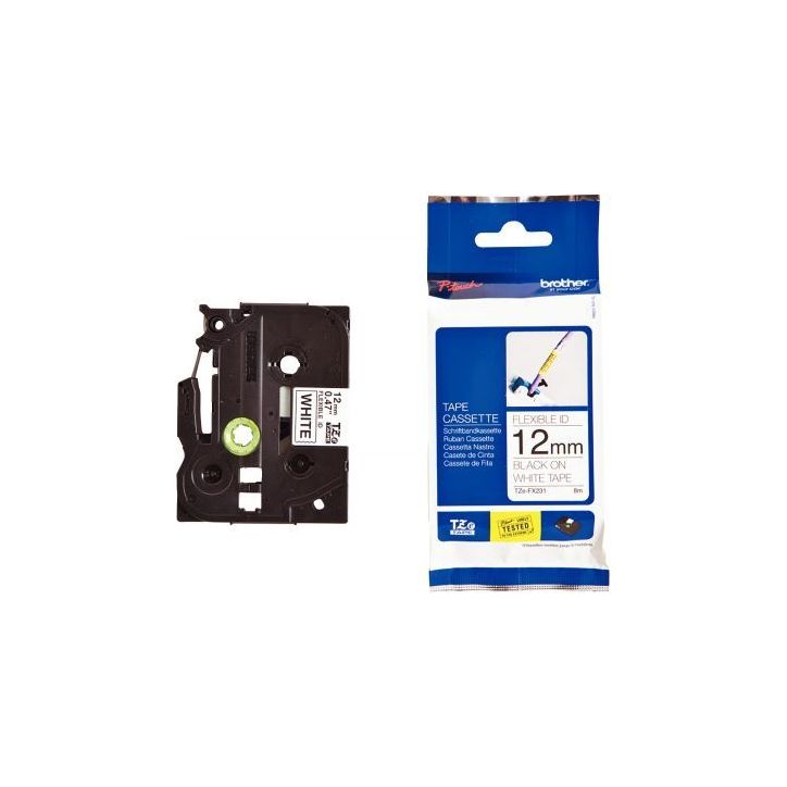 Recharge Brother TZE noir sur blanc 12 mm BRSPRTZEFX231 BROTHER