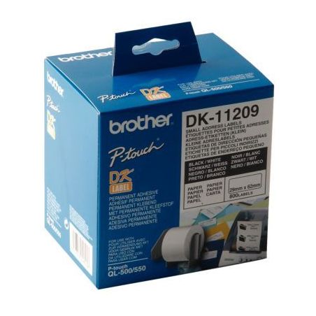 Achetez Rouleau de 800 étiquettes autocollantes blanches prédécoupées d'adressage 29 x 62 mm DK1..