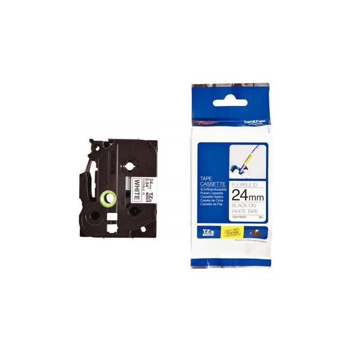 Recharge Brother TZE noir sur blanc 24 mm BRSPRTZEFX251 BROTHER