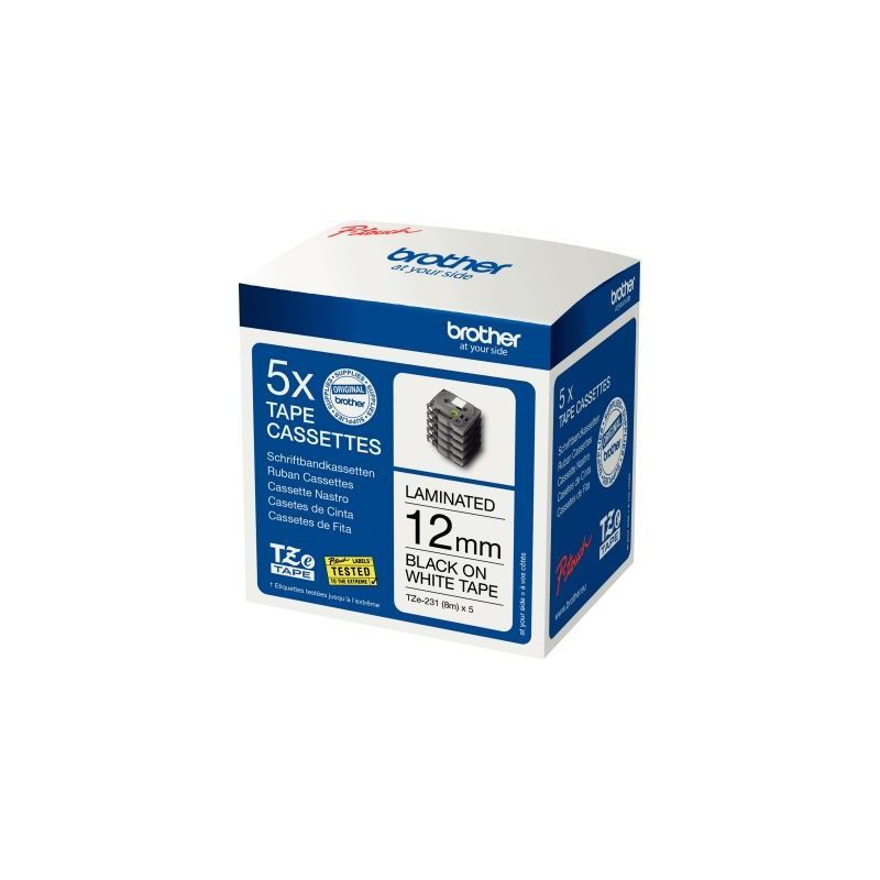 Achetez Pack de 5 recharges Brother TZe231 noir/blanc 12 mm TZe231M5 BROTHER pas cher sur Ma Rentré.. Achetez Pack de 5 recharges Brother TZe231 noir/blanc 12 mm TZe231M5 BROTHER pas cher sur Ma Rentré..
