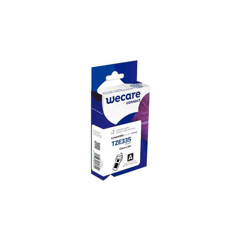 Achetez Ruban TZE 335 blanc sur noir 12 mm x 8 m compatible K80019W4 WECARE ARMOR pas cher sur Ma Re..