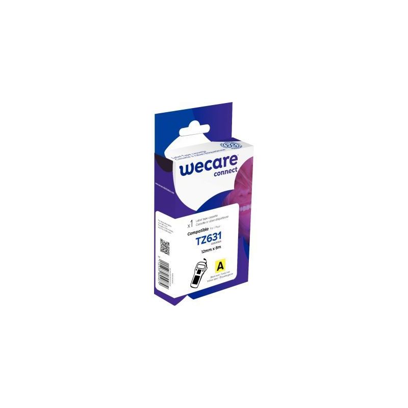 Achetez Ruban TZE 631 noir sur jaune 12 mm x 8 m compatible K80010W4 WECARE ARMOR pas cher sur Ma Re..