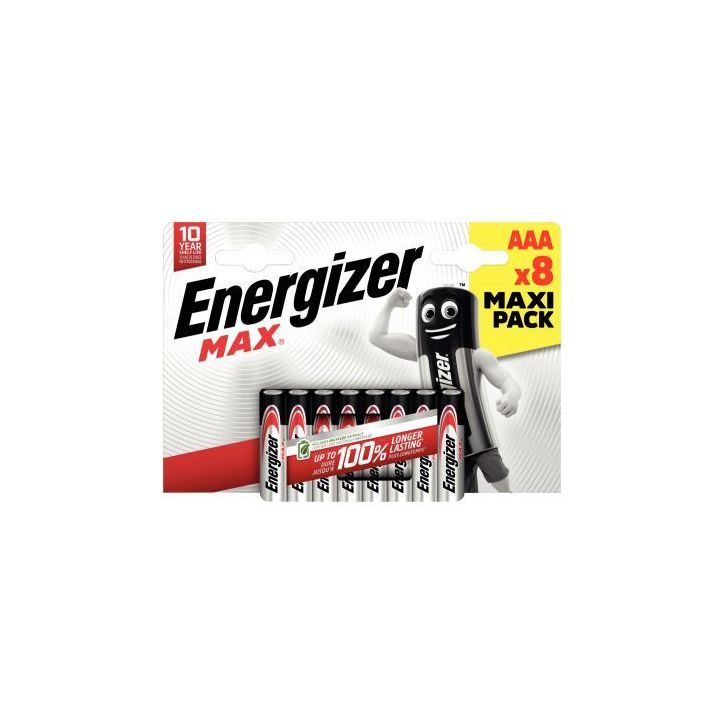 Blister de 8 piles 1.5V Max AAA 7638900437980 ENERGIZER