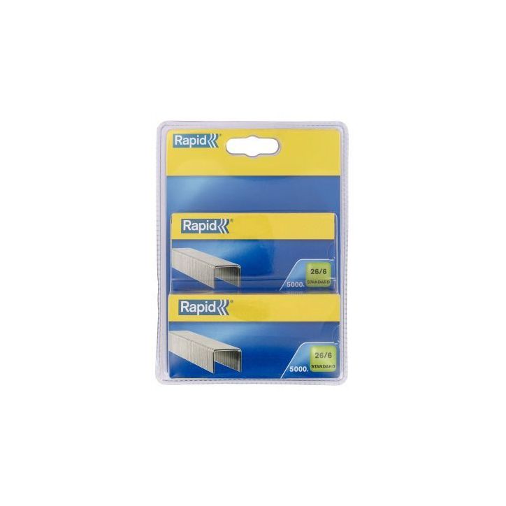 Blister de 3x 5 000 agrafes 26/6 Standard 24862400 RAPID ESSELTE