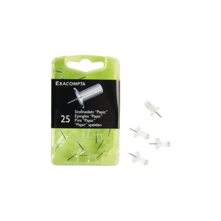Boite de 25 épingles PAPIC cristal 14912E PAPIC EXACOMPTA