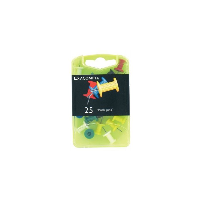 Achetez Boite de 25 pushpins 10mm assortis CAPSA 14740E EXACOMPTA pas cher sur Ma Rentrée Scolaire