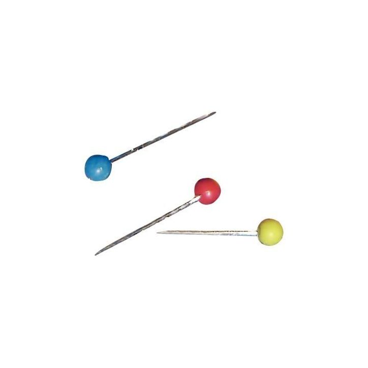 Boite de 100 épingles de signalisation tête ronde D 6mm  assortis 05866