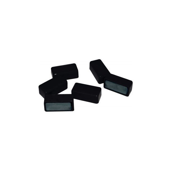 Blister de 6 punaises magnétiques rectangulaires 12x25 mm noir FAI500102 SAFETOOL