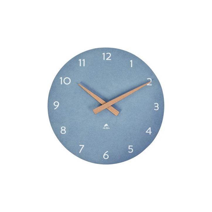 Horloge diamètre 30cm Milena bleu et bois HORMILENA B ALBA