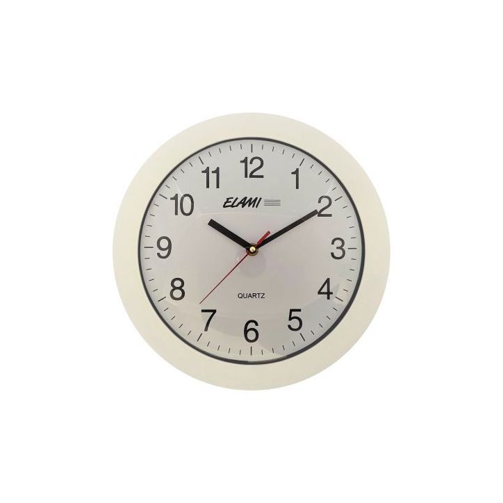 Horloge classique diamètre 30cm blanc 900276 ELAMI