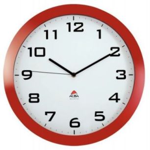 Achetez Horloge silencieuse diamètre 38cm rouge HORISSIMO R ALBA pas cher sur Ma Rentrée Scolaire