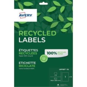 Achetez Paquet de 15 étiquettes recyclées laser et jet encre format 199.6 x 289.1 mm LR7167-15.FR ..
