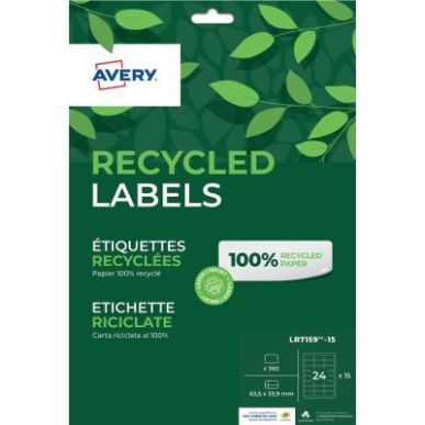 Achetez Lot de 3 paquets de 360 étiquettes recyclées laser et jet encre 63.5 x 33.9 mm dont 1 grat..