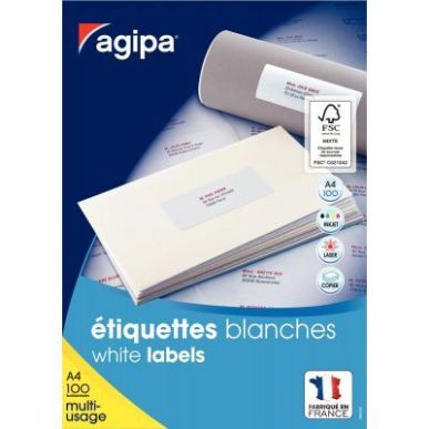 Achetez Boîte de 1 400 étiquettes multi-usages 105x39mm 119002 AGIPA pas cher sur Ma Rentrée Scol..