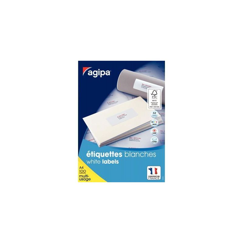 Achetez Boîte de 3 300 étiquettes multi-usages 70x25mm 119007 AGIPA pas cher sur Ma Rentrée Scola..