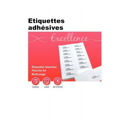 Achetez Boîte 200 étiquettes 199,1x143,5mm multi-usage en planche A4 Coins arrondis pas cher sur M..