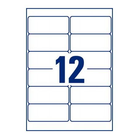 Achetez Pochette de 240 étiquettes indéchirables adhésif permanent blanc 99,1x42,3mm L4776-20 AVE..