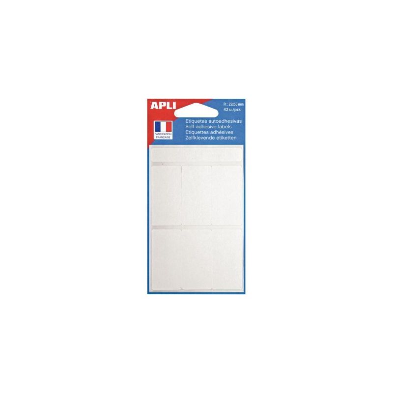 Achetez Pochette de 42 étiquettes blanc 25x50mm 111914 AGIPA pas cher sur Ma Rentrée Scolaire