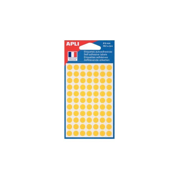 AGIPA Sachet de 462 pastilles rondes de couleur jaune diamètre 8mm