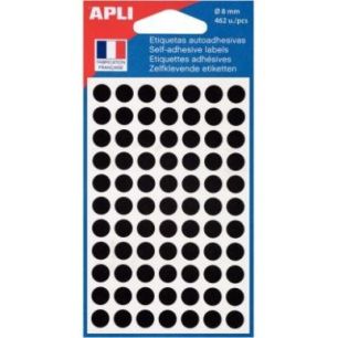 Achetez Etui de 462 pastilles adhésives diamètre 8 mm noir 111837 AGIPA pas cher sur Ma Rentrée S..