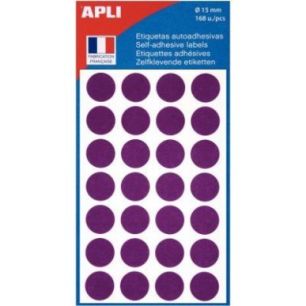 Achetez Pochette de 168 pastilles Ø15mm coloris mauve 111846 APLI pas cher sur Ma Rentrée Scolaire