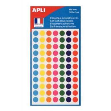 Achetez AGIPA Sachet de 385 pastilles rondes de couleur assortis diamètre 8mm pas cher sur Ma Rentr..