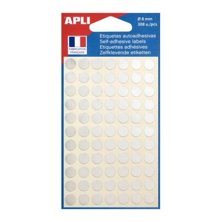Achetez Sachet de 308 pastilles adhésives diamètre 8 mm argent 100601 AGIPA pas cher sur Ma Rentr ..