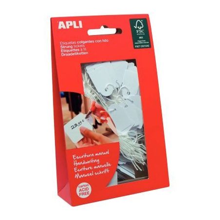 Achetez Boîte de 100 étiquettes bijouterie 36x53mm blanc 7013 APLI pas cher sur Ma Rentrée Scolai..