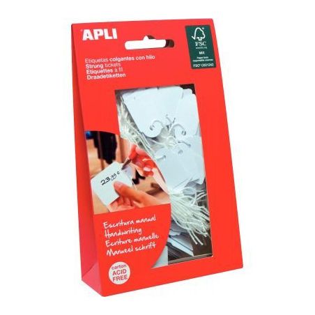 Achetez Boîte de 100 étiquettes bijouterie 22x35mm blanc 7011 APLI pas cher sur Ma Rentrée Scolai..