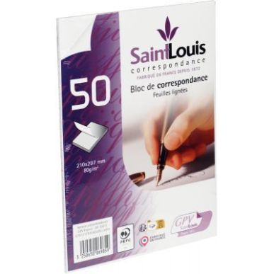 Achetez Bloc de 50 feuilles de correspondance 210x297mm lignées travers 6985 GPV pas cher sur Ma Re..