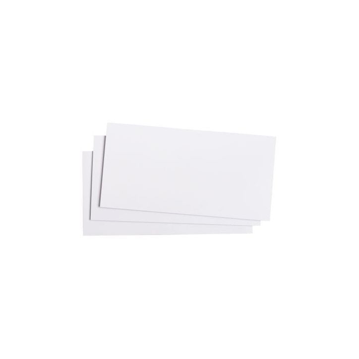 Paquet de 25 cartes Pollen Clairefontaine format 106x 213mm 210g blanc 1516C POLLEN CLAIREFONTAINE