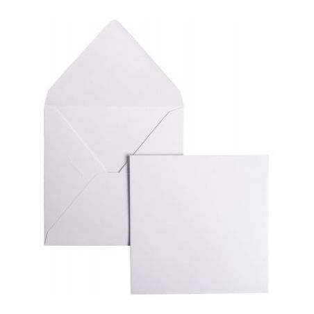 Achetez Paquet de 20 enveloppes Pollen 140x140mm 120g blanc 5428C POLLEN CLAIREFONTAINE pas cher sur..