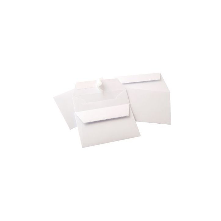 Paquet de 20 enveloppes Pollen Clairefontaine format 114x162mm 120g blanc 5436C POLLEN CLAIREFONTAINE
