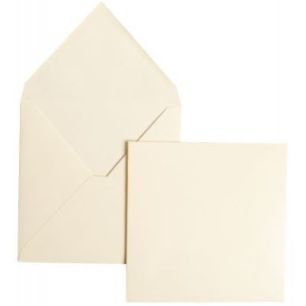 Achetez Paquet de 20 enveloppes Pollen Clairefontaine, format 16 x 16 cm, 120 g, ivoire 5443C POLLEN..