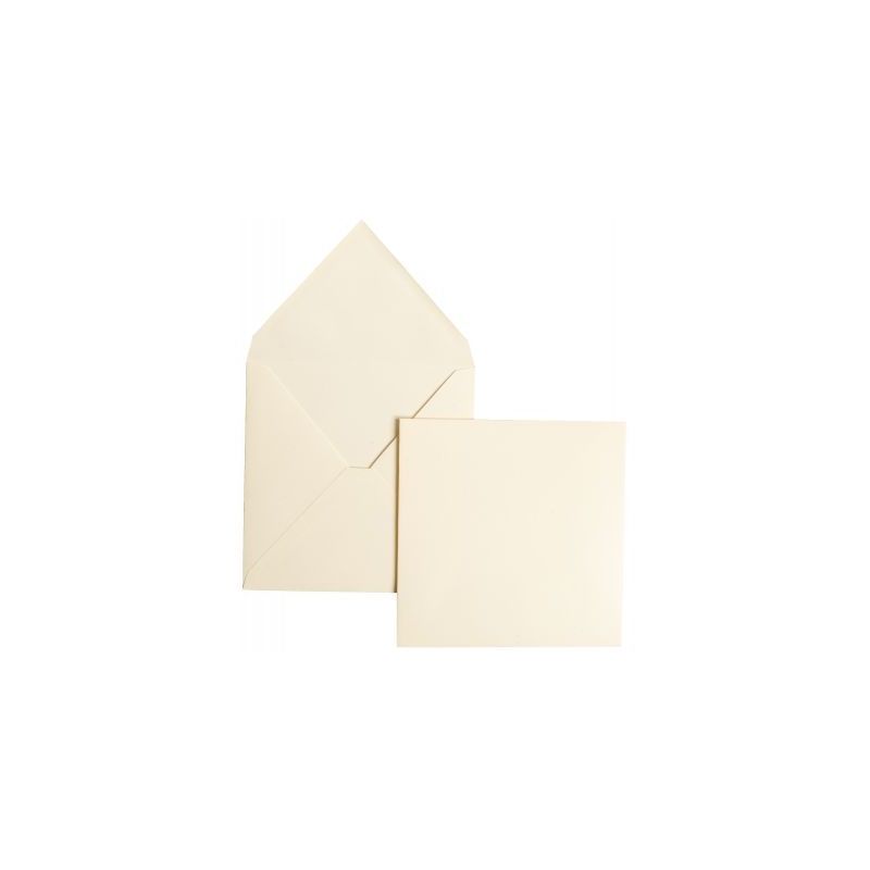 Achetez Paquet de 20 enveloppes Pollen Clairefontaine, format 16 x 16 cm, 120 g, ivoire 5443C POLLEN..
