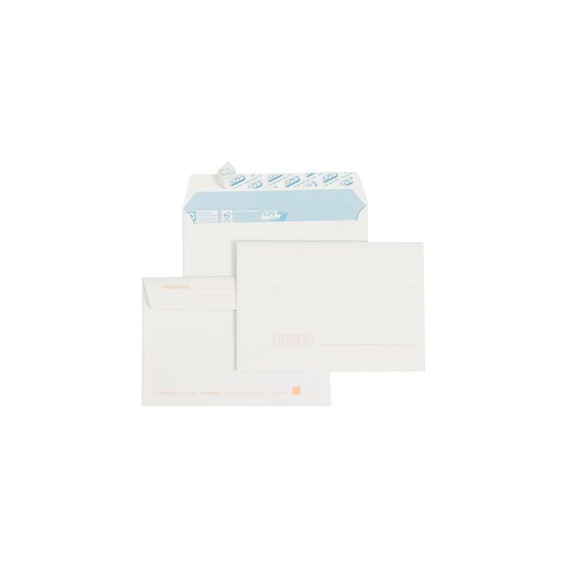 Achetez Paquet de 25 enveloppes blanches 114x162mm 90g bande siliconée précasées 6610 EVERYDAY GP..
