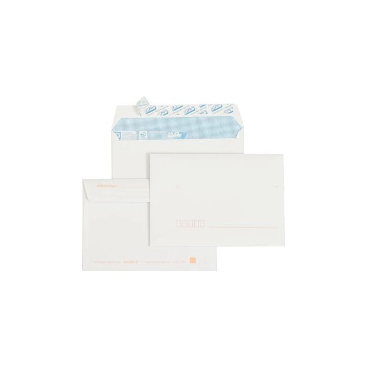 Paquet de 25 enveloppes blanches 114x162mm 90g bande siliconée précasées 6610 EVERYDAY GPV