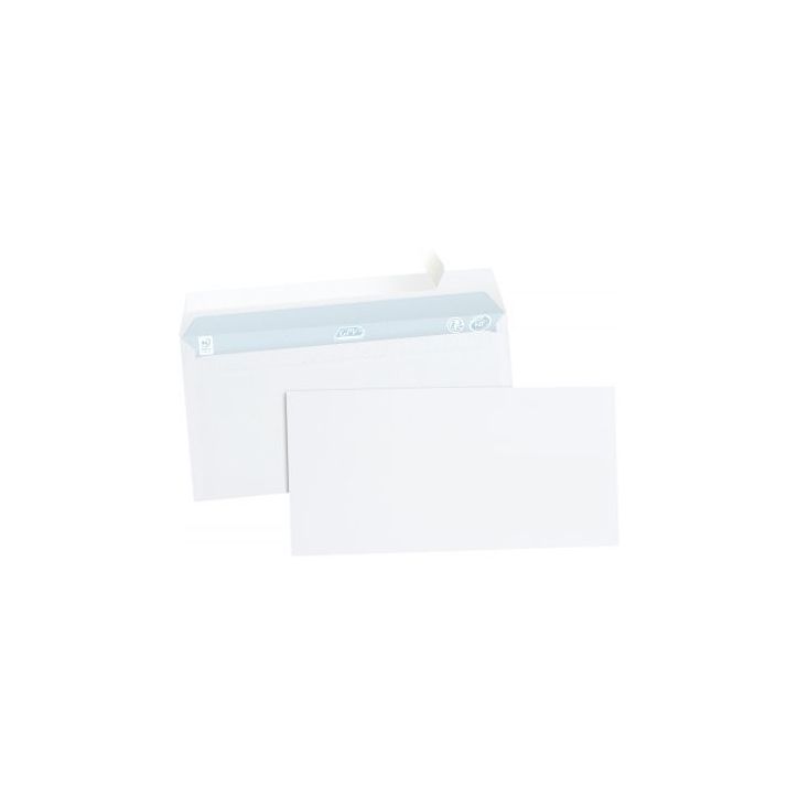 Boîte de 500 enveloppes blanches DL 110x220 80g/m² bande de protection 1309 GPV
