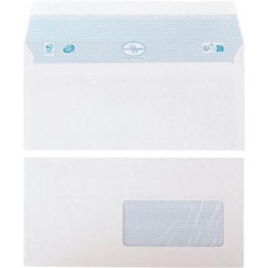 Achetez Paquet de 50 enveloppes blanches 110x220mm 80g bande siliconée fenêtre 45x100mm 1465 LA CO..
