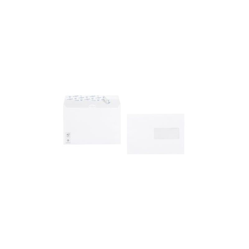 Achetez Boîte de 500 enveloppes vélin blanches C5 162x229 90g/m² fenêtre 45x100 bande de protect.. Achetez Boîte de 500 enveloppes vélin blanches C5 162x229 90g/m² fenêtre 45x100 bande de protect..